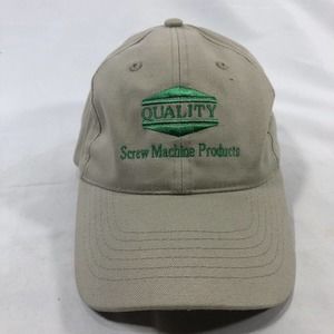 Quality Screw Machine Products Hat Cap Adjustable Ome Size Fits Most OSFM Beige